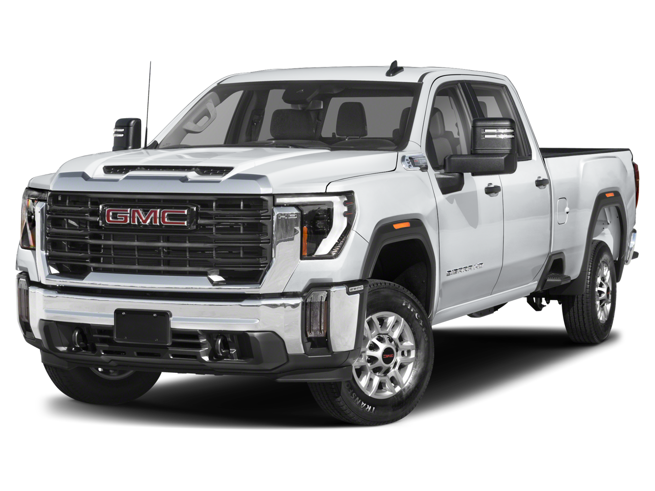 2024 GMC Sierra 2500 HD AT4 in Sterling Metallic — front three-quarter view