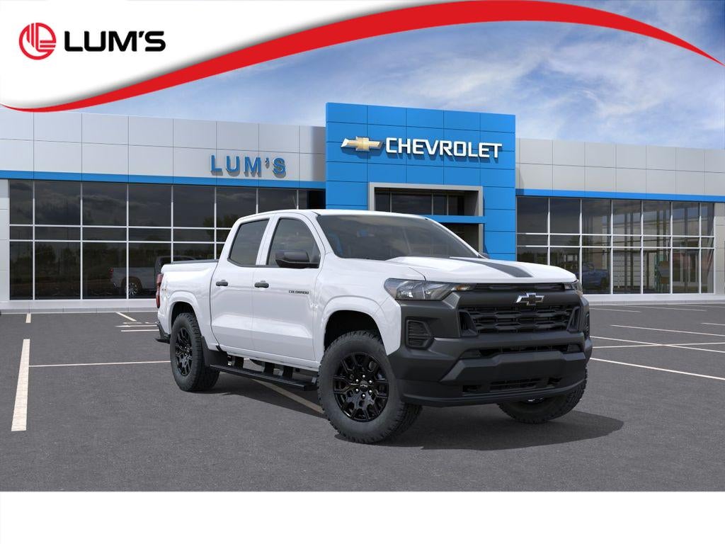 2026 Chevrolet Colorado WT in Summit White — front three-quarter view