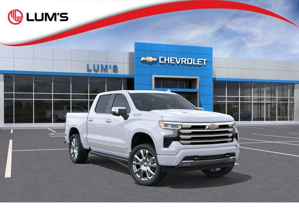 2026 Chevrolet Silverado 1500 High Country in Polar White Tricoat — front three-quarter view