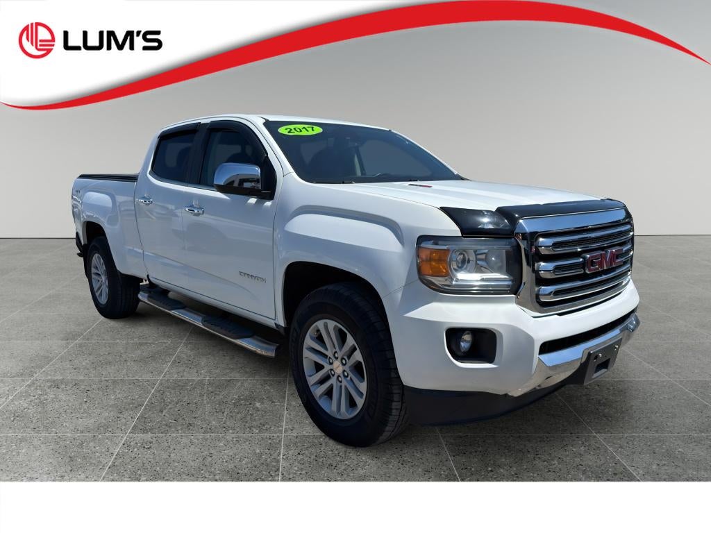 2017 GMC Canyon 4WD SLT in White — front three-quarter view