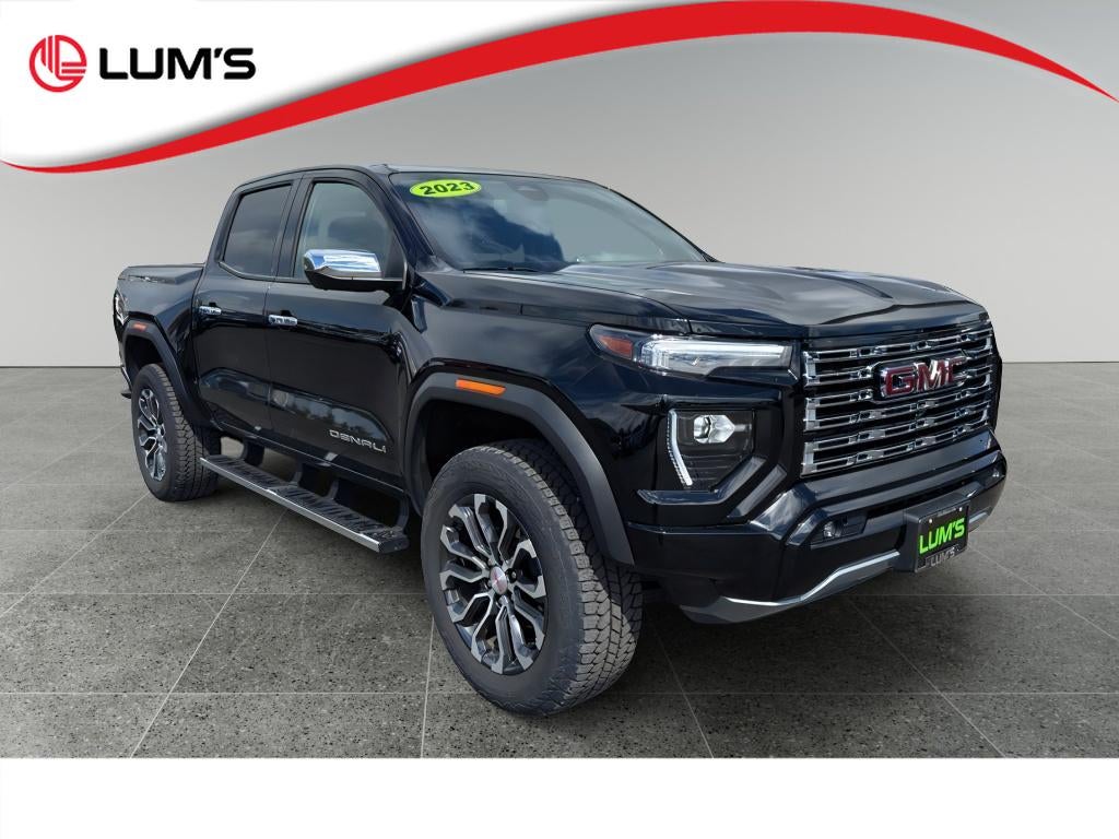 2023 GMC Canyon Denali in Onyx Black — front three-quarter view