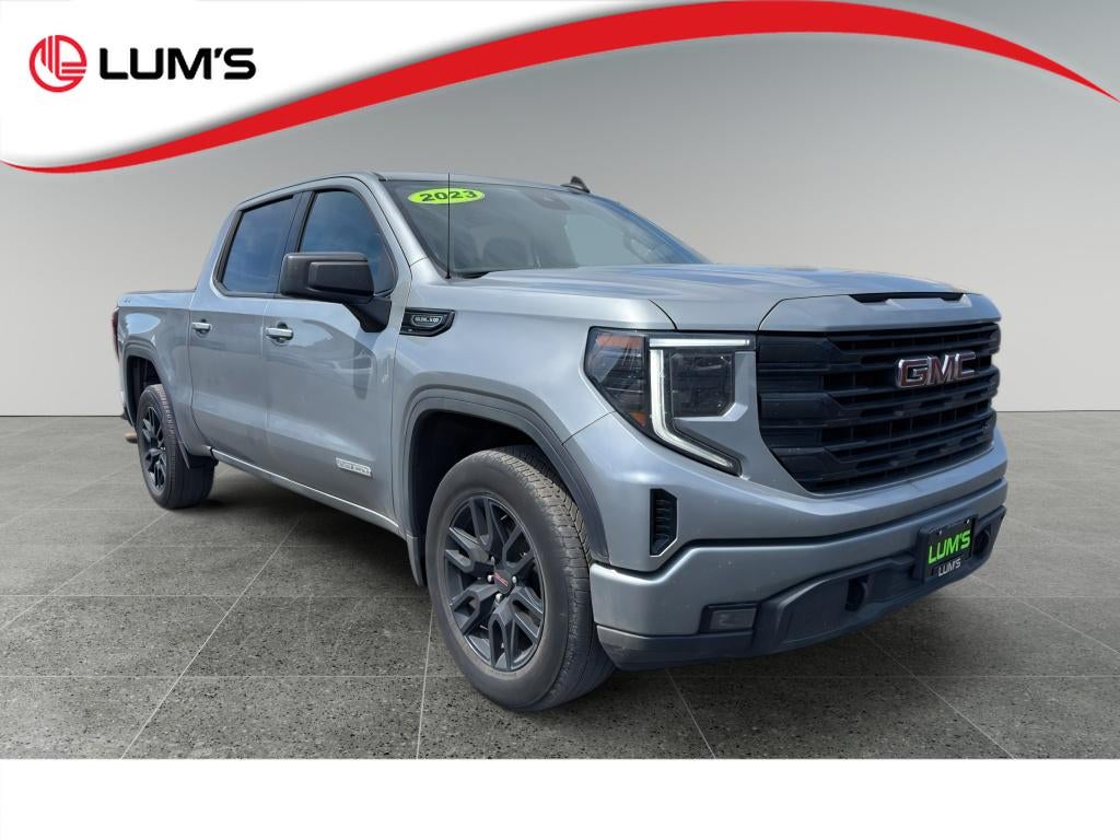 2023 GMC Sierra 1500 Elevation in Sterling Metallic — front three-quarter view
