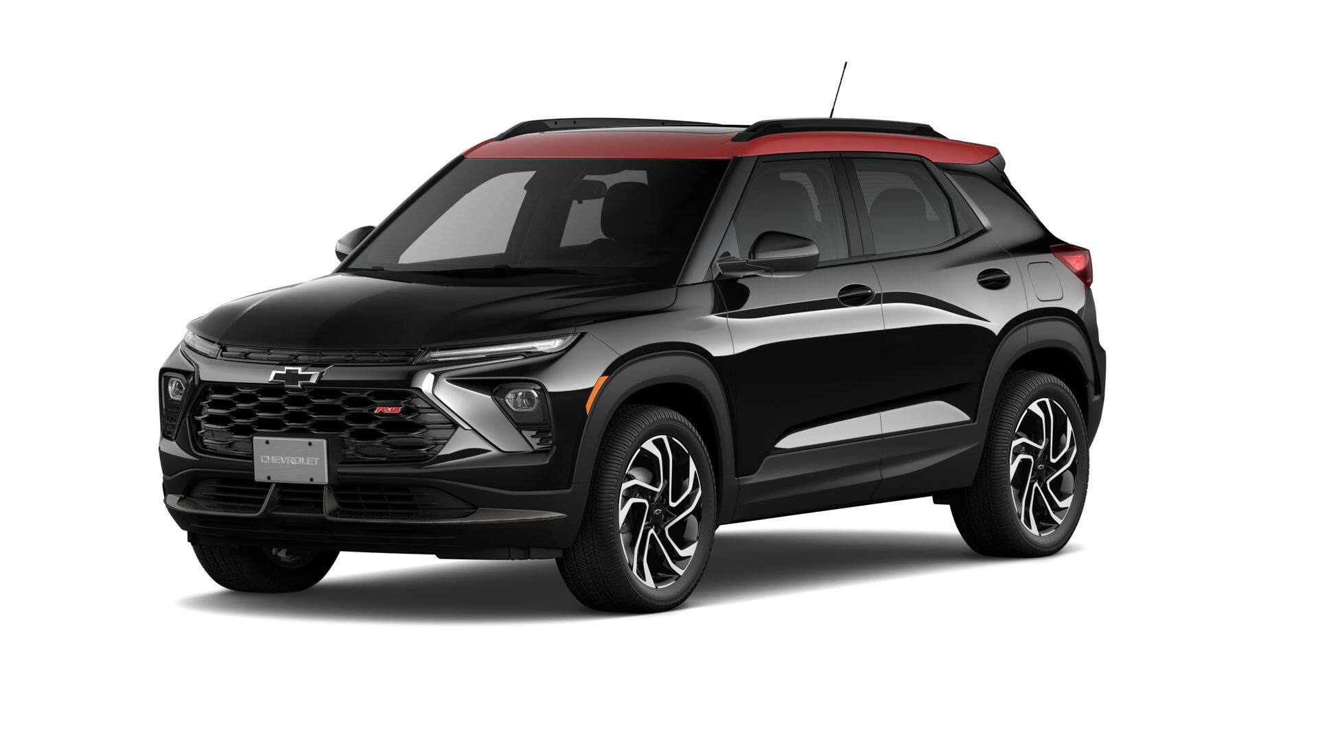 2026 Chevrolet Trailblazer RS in Mosaic Black Metallic — front three-quarter view